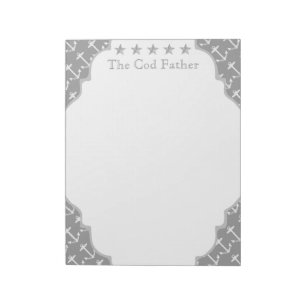 Nautical Grey Anchor Notepad