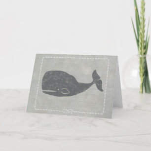 Nautical Grey Whale Card
