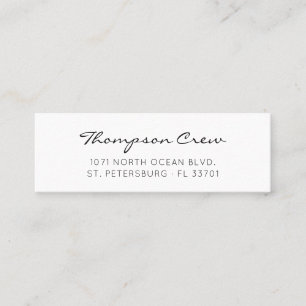 Nautical Handwritten Sailing Crew Mini Business Card