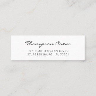 Nautical Handwritten Sailing Crew Mini Business Card