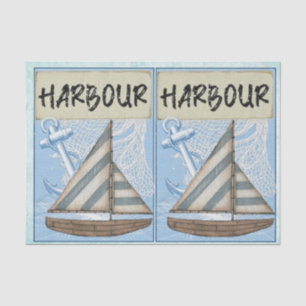 Nautical Harbour Design Series 14 Tissue Paper