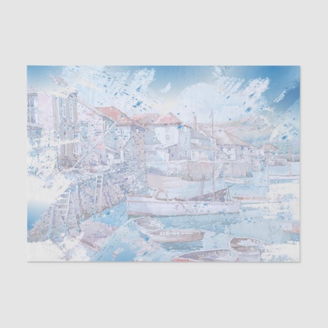 Nautical Harbour Design Series 3 Tissue Paper (Front)