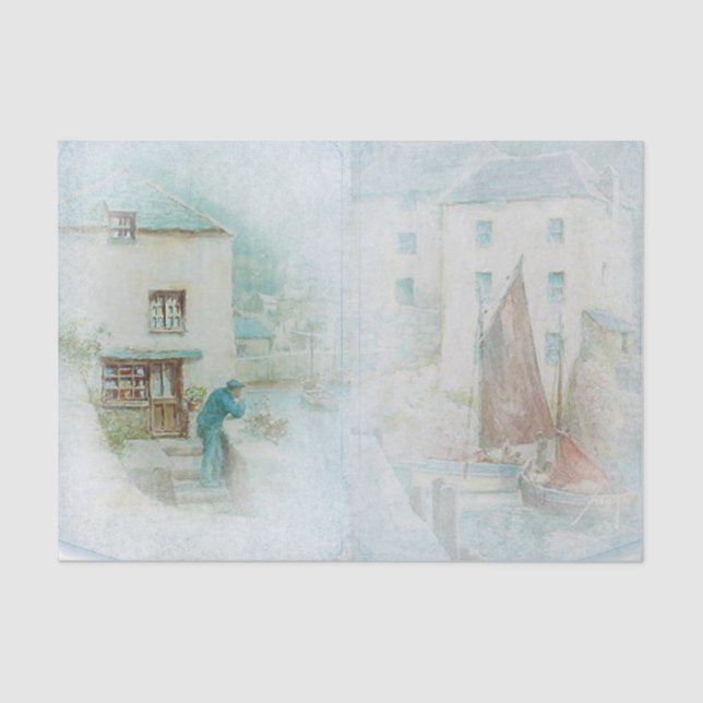 Nautical Harbour Design Series 5 Tissue Paper (Front)