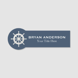 Nautical Helm Name Tag