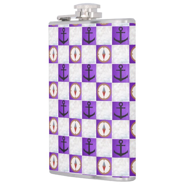 Nautical Hip Flask (Left)