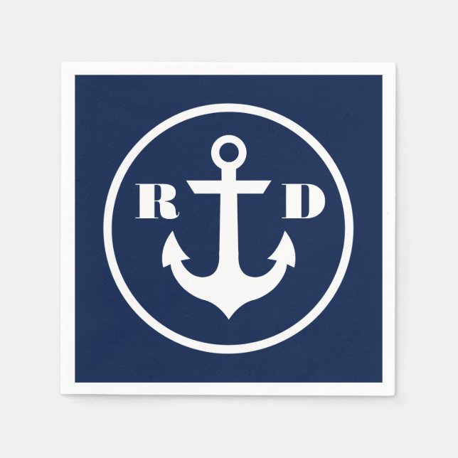 Nautical Initials Napkin (Front)