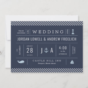 Nautical Invitation for New England Weddings