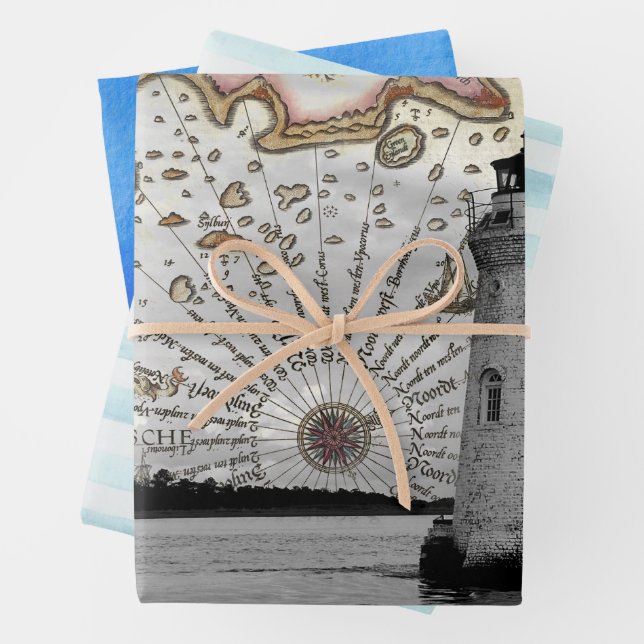 Nautical junk journal craft paper (In situ)