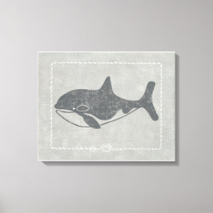 Nautical Killer Whale Canvas Print
