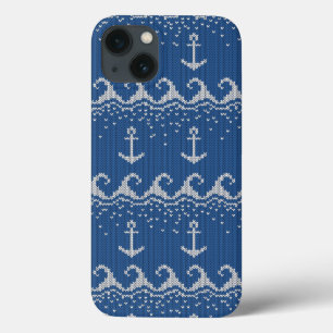 Nautical Knit Pattern iPhone 13 Case