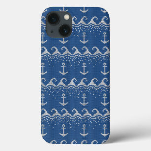 Nautical Knit Pattern iPhone 13 Case