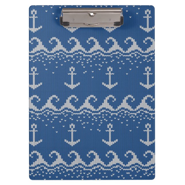Nautical Knit Pattern Clipboard (Front)