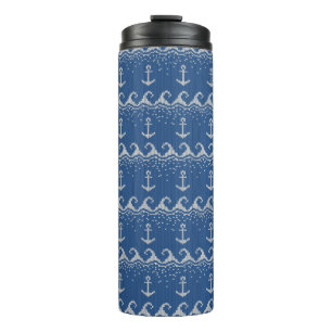 Nautical Knit Pattern Thermal Tumbler