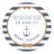 Nautical Knot Navy Blue & White Striped Wedding