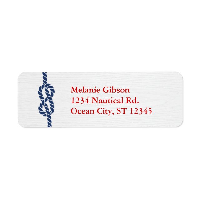 Nautical Knot Return Address Label (Front)