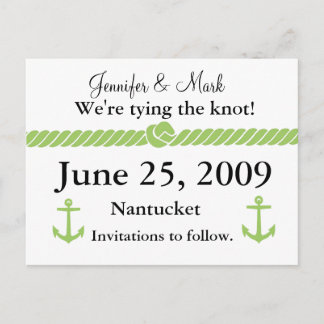 Nautical Knot Save the Date Announcement Postcard
