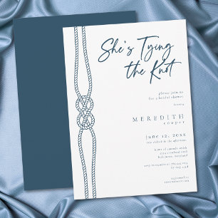 Nautical Knot She's Tying the Knot Bridal Shower Invitation