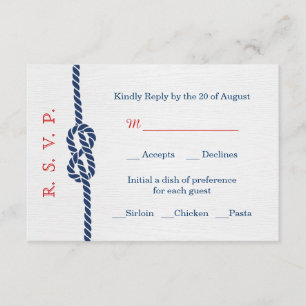 Nautical Knot Wedding RSVP Card