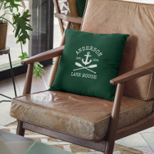 Nautical Lake House Family Anchor Oars Green