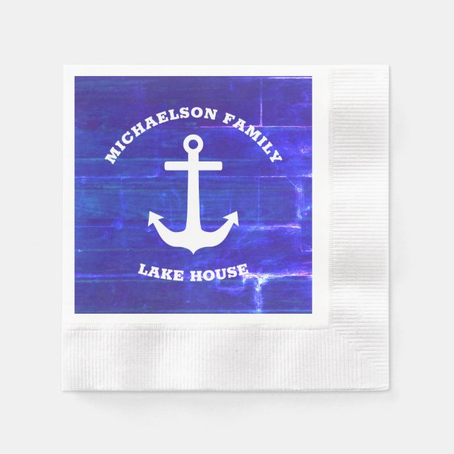 Nautical Lake House Napkin (Front)