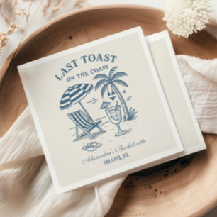Nautical Last Toast Bachelorette Weekend Napkin