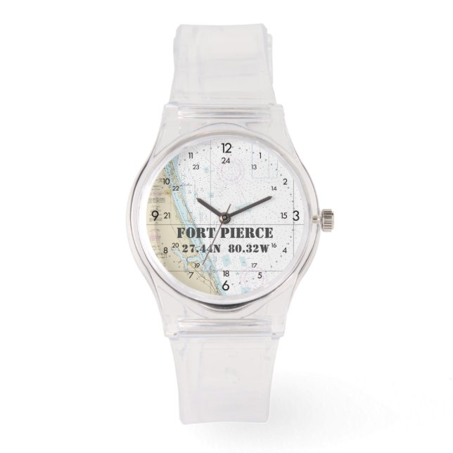 Nautical Latitude Longitude: Fort Pierce, Florida Watch (Front)