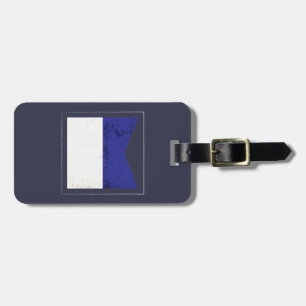 Nautical Letter “A” Signal Flag Luggage Tag