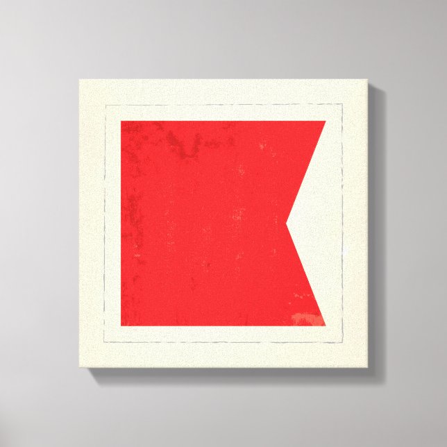 Nautical Letter “B” Signal Flag Canvas Print (Front)