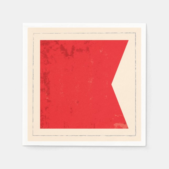 Nautical Letter “B” Signal Flag Napkin (Front)