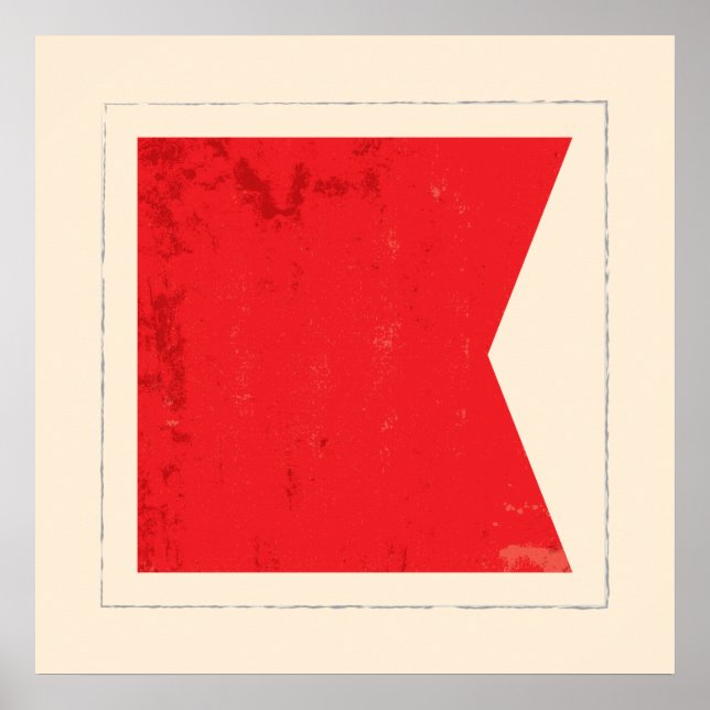 Nautical Letter “B” Signal Flag Poster (Front)