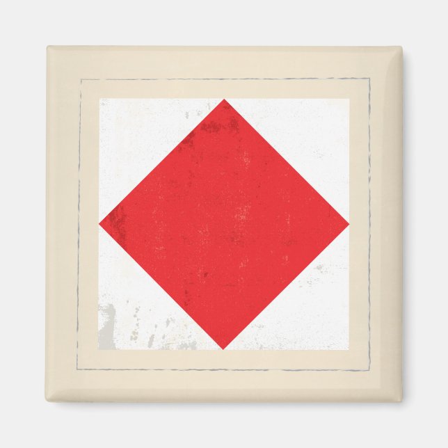 Nautical Letter “F” Signal Flag Magnet (Front)
