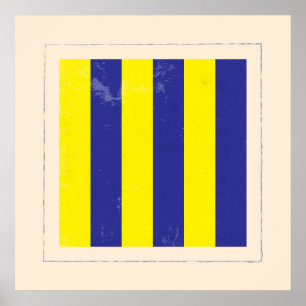 Nautical Letter “G” Signal Flag Poster