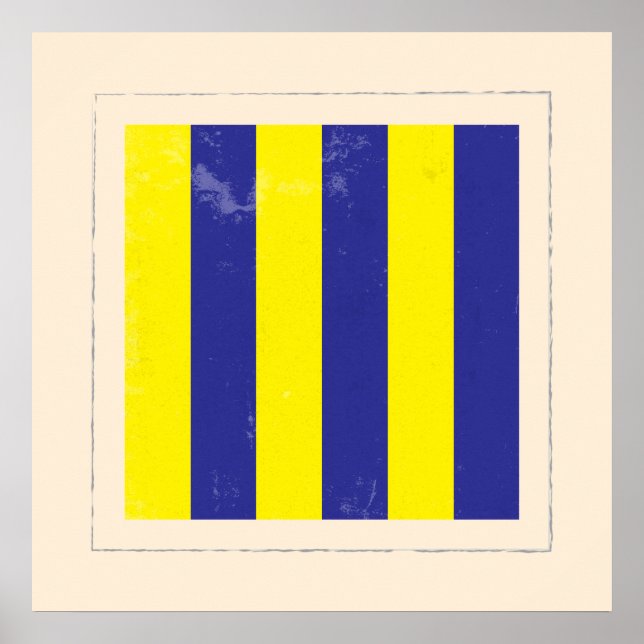 Nautical Letter “G” Signal Flag Poster (Front)