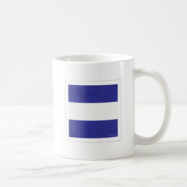 Nautical Letter “J” Signal Flag Coffee Mug (Right)