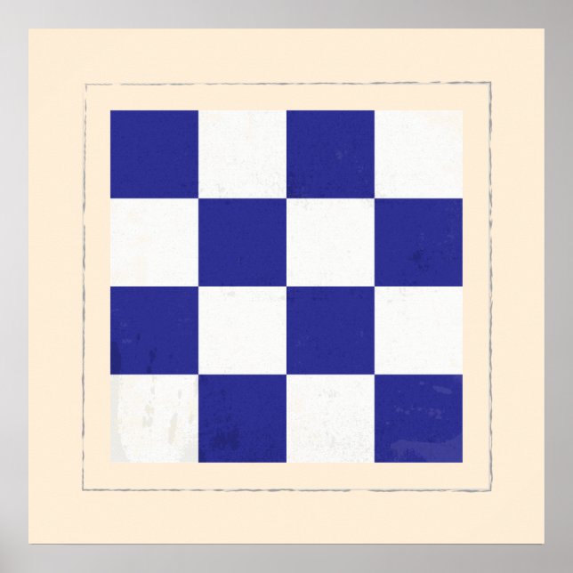 Nautical Letter “N” Signal Flag Poster (Front)