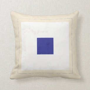 Nautical Letter “S” Signal Flag Throw Pillow