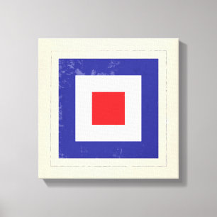 Nautical Letter “W” Signal Flag Canvas Print