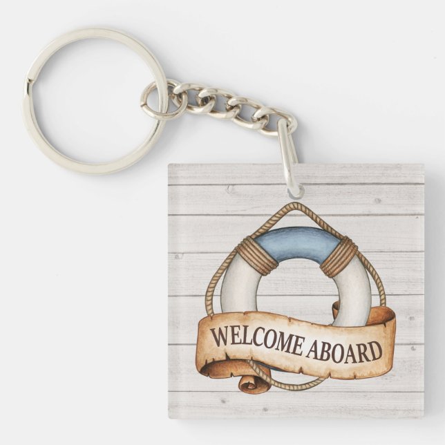 Nautical Life Buoy  Keychain (Front)