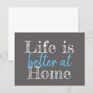 nautical LIFE IS BETTER AT HOME Postcard