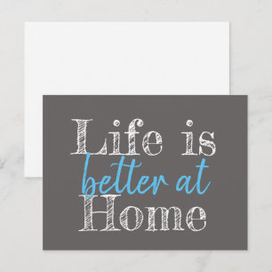 nautical LIFE IS BETTER AT HOME Postcard