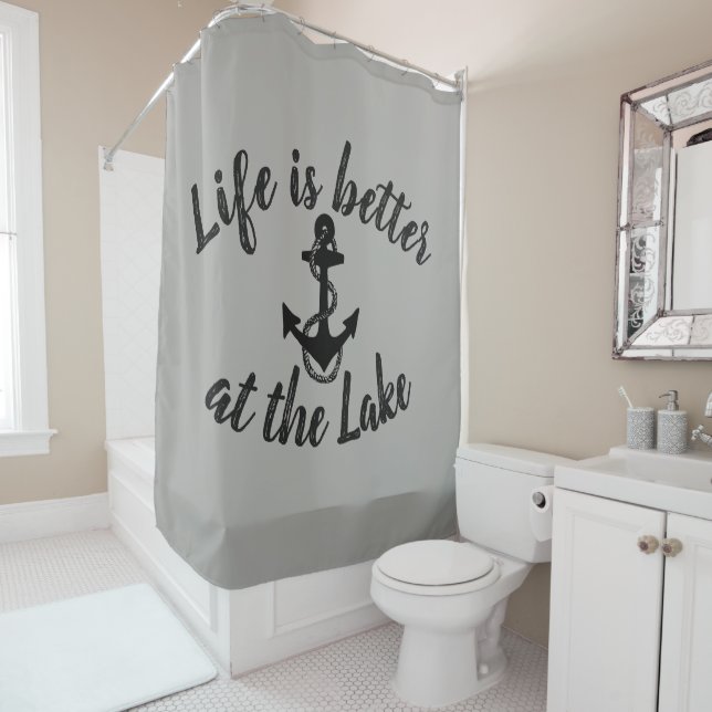 nautical LIFE IS BETTER AT THE LAKE and anchor | (In Situ)