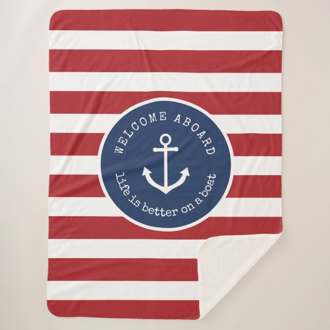 Nautical life is better on a boat blanket Large (Front)