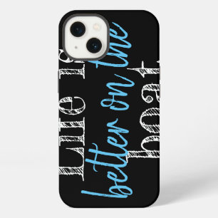 nautical LIFE IS BETTER ON THE BOAT lettering iPhone 13 Case
