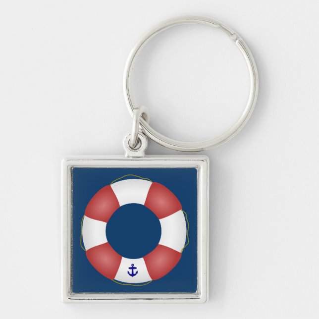 Nautical Life preserver Keychain (Front)