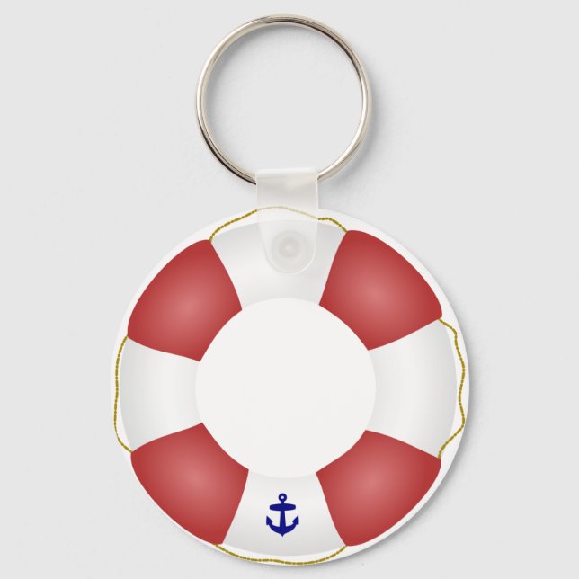 Nautical Life preserver Keychain (Front)