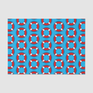 Nautical lifebelt ring buoy life preserver pattern tissue paper