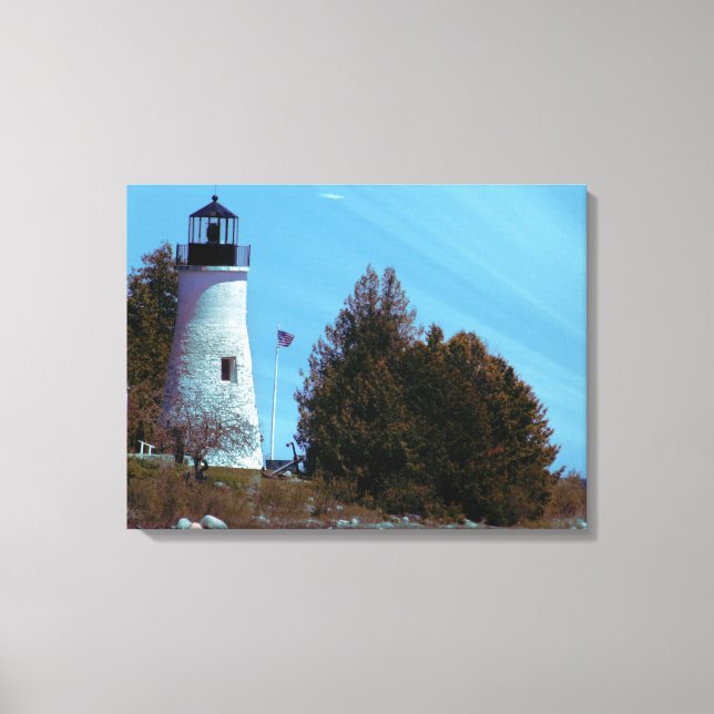 Nautical lighthouse art canvas print (Front)