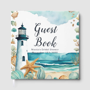 Nautical Lighthouse Bridal Shower Guest Book