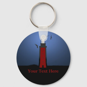 Nautical Lighthouse Custom Basic Keychain