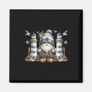 Nautical Lighthouse Gnome For Women And Men Funny Magnet